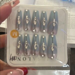 💜Blue and Pink Ombre Press-On Nails💜